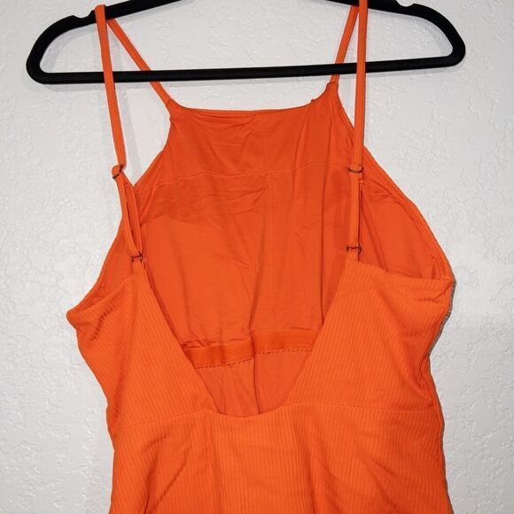 NWT Andie Siren Orange Asbury Ribbed‎ One Piece Swimsuit Size XL - Picture 5 of 8